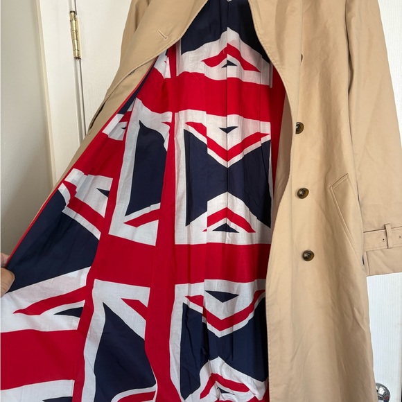 Boden trench coat NWOT US 8 color block U0214 current online gorgeous - Picture 3 of 14